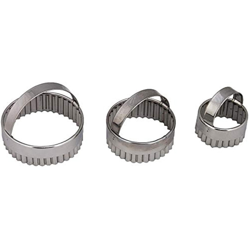PRESTIGE Biscuit Cutters With Handle, Silver (PR8012)