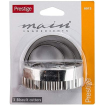PRESTIGE Biscuit Cutters With Handle, Silver (PR8012)