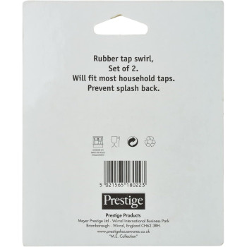 PRESTIGE Rubber Tap Swirls, 2 Pieces, White (PR8022)