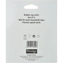 PRESTIGE Rubber Tap Swirls, 2 Pieces, White (PR8022)