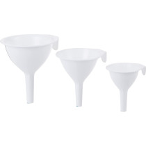 PRESTIGE Plastic Funnel Set, 3 Pieces, White (PR8025)