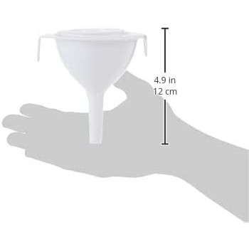 PRESTIGE Plastic Funnel Set, 3 Pieces, White (PR8025)