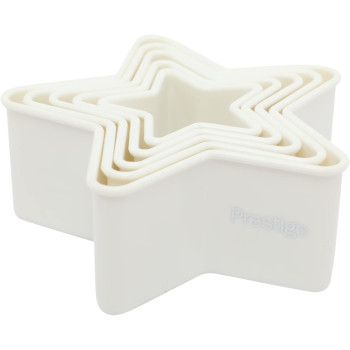 PRESTIGE Star Shape Pastry Cutter - Set 5 Piece,White (PR8053)
