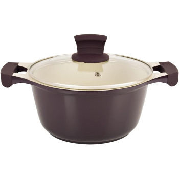 Prestige Cast Aluminium Ceramic Non Stick Cookware Set, 9 Pieces, Purple (PR80951)