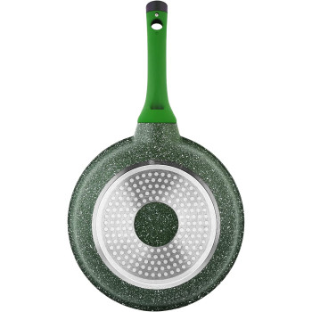 Prestige Essentials Granite 7 Piece Non-Stick Cast Aluminium Cookware Sets, Induction Base, Non Stick Aluminium, Granite Casserole, Granite Fry Pan - Green (PR80960)