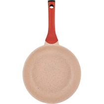 Prestige Essentials Granite 7 Piece Non-Stick Cast Aluminium Cookware Sets, Induction Base Non Stick Casserole Fry Pan - Pink (PR80961)