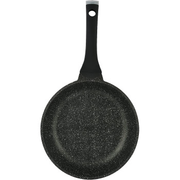 Prestige Essentials Granite 7 Piece Non-Stick Cast Aluminium Cookware Sets, Induction Base, Non Stick Aluminium, Granite Casserole, Granite Fry Pan - Black (PR80962)