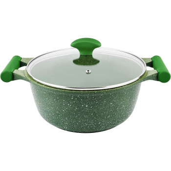 Prestige Essentials Granite 12 Piece Non-Stick Cast Aluminium Cookware Sets, Induction Base - Green (PR80963)