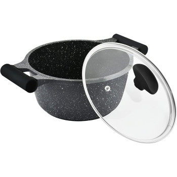 Prestige Essentials Granite 12 Piece Non-Stick Cast Aluminium Cookware Sets, Non Stick Aluminium - Black (PR80965)