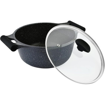 Prestige Essentials Granite 12 Piece Non-Stick Cast Aluminium Cookware Sets, Non Stick Aluminium - Black (PR80965)