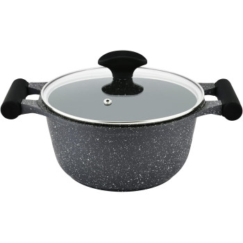 Prestige Essentials Granite 12 Piece Non-Stick Cast Aluminium Cookware Sets, Non Stick Aluminium - Black (PR80965)