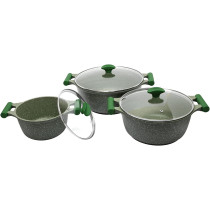 Prestige Essentials Granite Non-Stick Cookware, 6 Pieces, Green (PR80968)