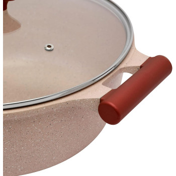 Prestige Essentials Granite Non-Stick Cookware, 6 Pieces, Pink (PR80969)