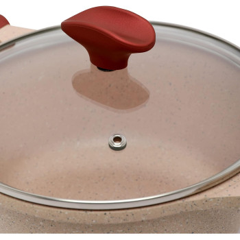 Prestige Essentials Granite Non-Stick Cookware, 6 Pieces, Pink (PR80969)