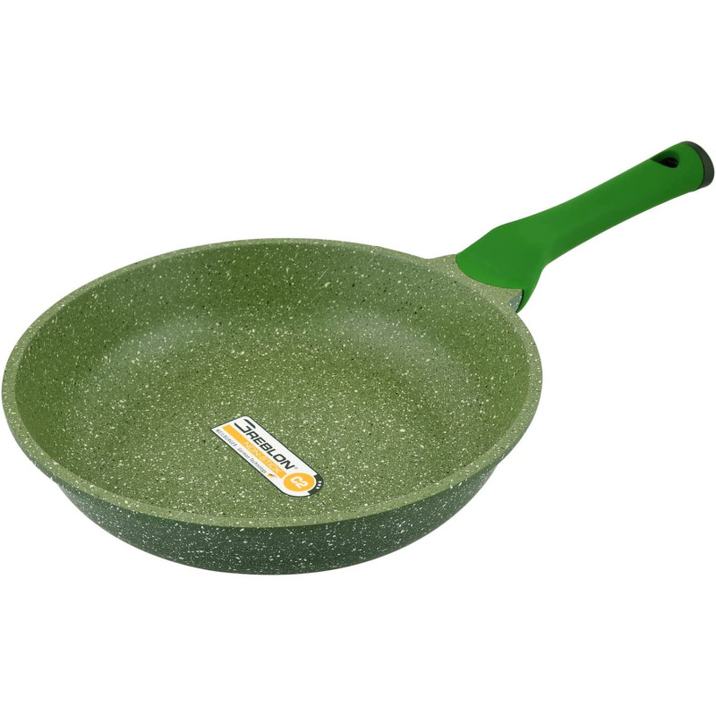PRESTIGE Essentials Granite Non-Stick Fry Pan Cast Aluminium Cookware, Induction Base, Non Stick Aluminium, Granite Fry Pan, Marble Fry Pan, Granite Skillet, Pfoa & Lead Free - Green, 20Cm (PR81100)