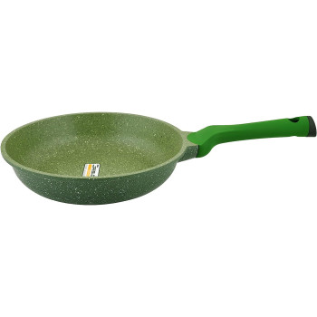 PRESTIGE Essentials Granite Non-Stick Fry Pan Cast Aluminium Cookware, Induction Base, Non Stick Aluminium, Granite Fry Pan, Marble Fry Pan, Granite Skillet, Pfoa & Lead Free - Green, 24Cm (PR81101)