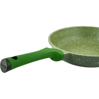 PRESTIGE Essentials Granite Non-Stick Fry Pan Cast Aluminium Cookware, Induction Base, Non Stick Aluminium, Granite Fry Pan, Marble Fry Pan, Granite Skillet, Pfoa & Lead Free - Green, 30Cm (PR81104)