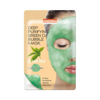 Purederm Deep Purifying O2 Bubble Mask Green Tea 25grams