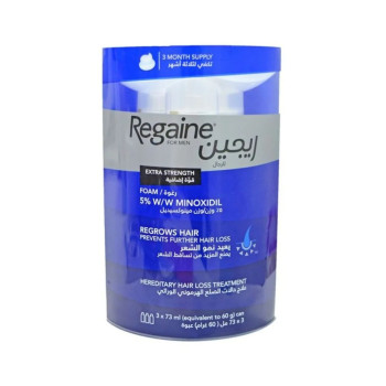 Regaine 3-Piece Minoxidil Hair Regrowth Treatment Foam Set White 3x 73ml