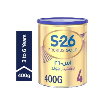 S26 Pro Kids Gold Stage 4 Premium Formula Milk Powder With Vanilla Flavor From 3-6 Years 400g