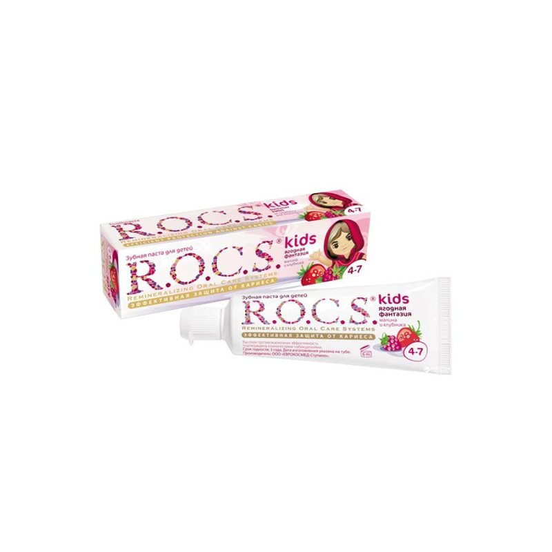 Rocs Raspberry And Strawberry Toothpaste 40g