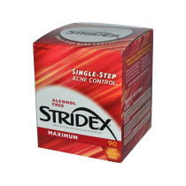 Stridex 90-Piece Maximum Single Step Acne Control Soft Touch Pads