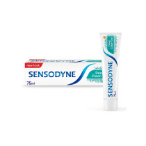 Sensodyne Toothpaste For Sensitive Teeth, Deep Clean Gel With Foam Boost Technology 75ml
