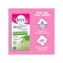 Veet Hair Removal Gel Wax Strips Dry Skin 20 Count