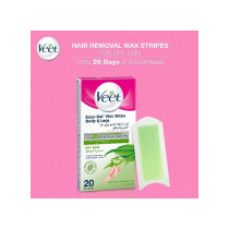 Veet Hair Removal Gel Wax Strips Dry Skin 20 Count