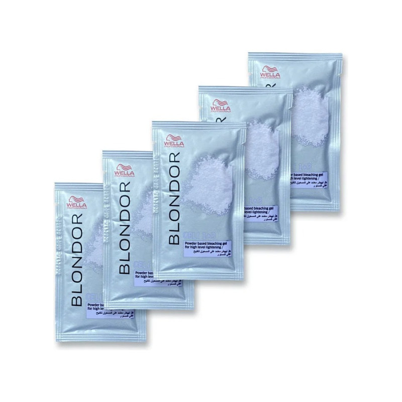 WELLA 1+3 Pack Of 5 BLONDOR GELI Blue 10g
