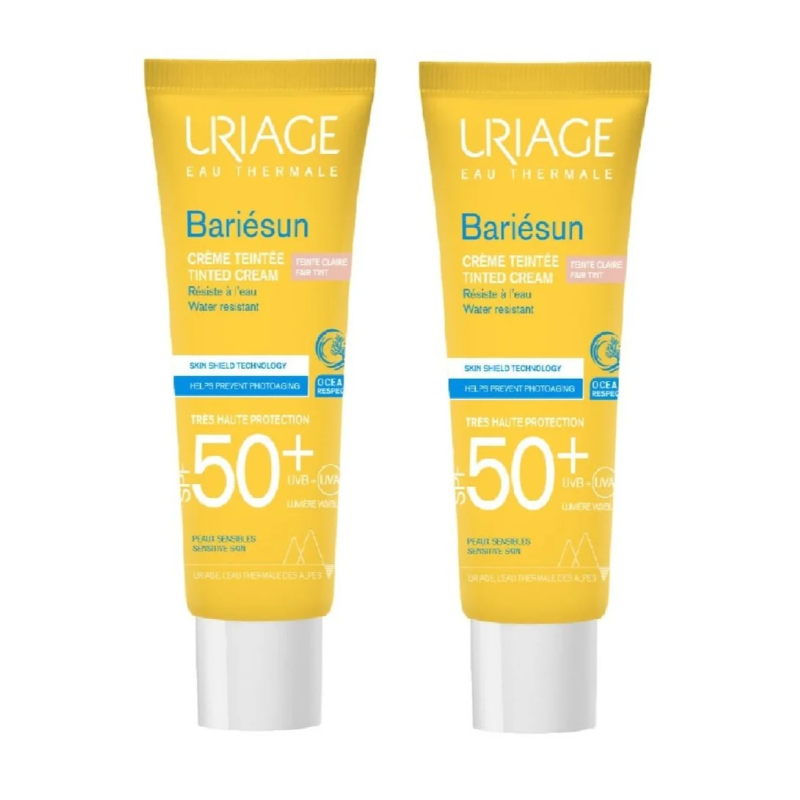 Uriage Pack of 2 Bariesun Tinted Cream SPF50+ Fair Tint 50ml