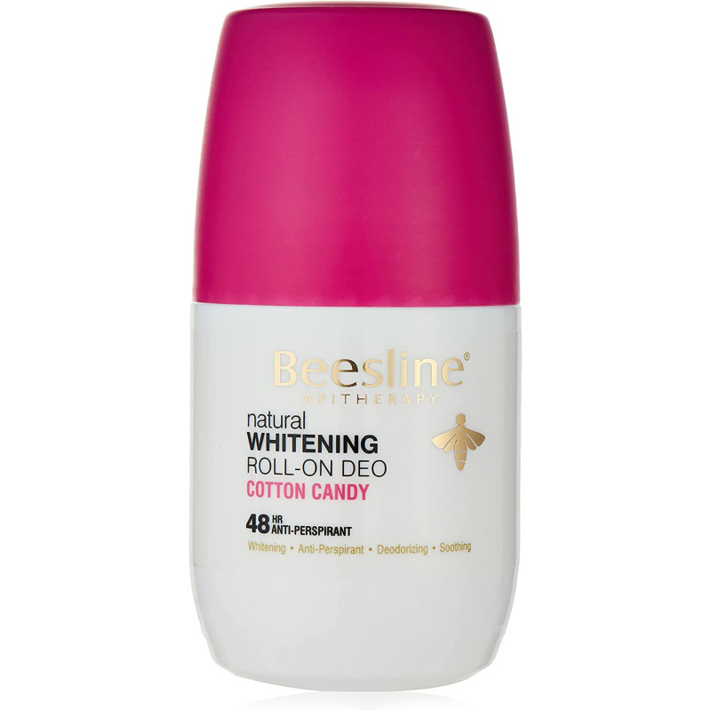 Beesline Whitening Roll-On Cotton Candy Deodorant White/Pink/Gold 50ml