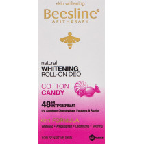 Beesline Whitening Roll-On Cotton Candy Deodorant White/Pink/Gold 50ml