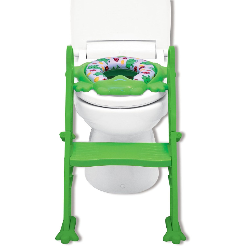 Karibu Frog Shape Cushion Potty Seat With Ladder Green