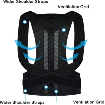 UK+ Upper Back Posture Corrector Neoprene Posture Corrector Scoliosis Back Brace Spine Corset Belt Shoulder Therapy Waist Lumbar Support Poor Posture Correction