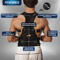 UK+ Upper Back Posture Corrector Neoprene Posture Corrector Scoliosis Back Brace Spine Corset Belt Shoulder Therapy Waist Lumbar Support Poor Posture Correction