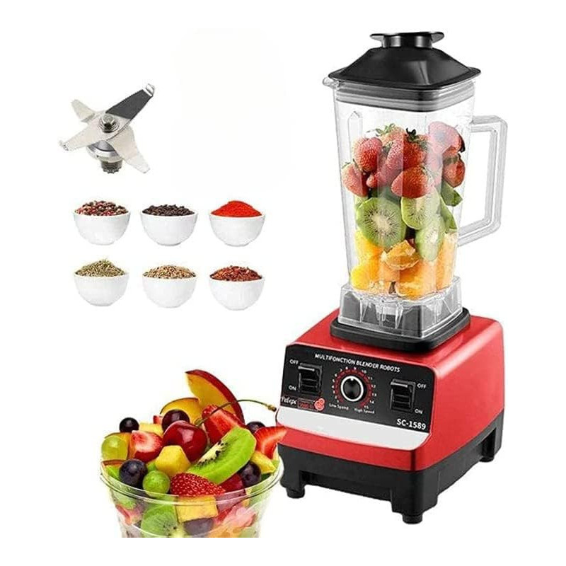 UKPLUS Silver crest 4500w 5in1 blender mixer juicer Food Professional With Smart 15 Timer Speed Quick Arrow