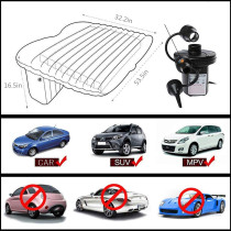 UK+ Car Inflatable Mattress Travel Multifunction Use Air Mattress Bed with 2 Pillows for Outdoor Camping