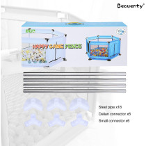 UK+ Baby Kids Playpen Activity Center Room Fitted Floor- Safety Protection Care Crawling Folding Fence Toys Portable Indoors Outdoors and Parks Gifts (Blue)