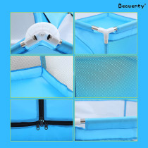 UK+ Baby Kids Playpen Activity Center Room Fitted Floor- Safety Protection Care Crawling Folding Fence Toys Portable Indoors Outdoors and Parks Gifts (Blue)