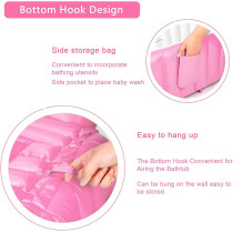 UK+ Baby Inflatable Bathtub, Portable Infant Toddler Bathing Tub Non-Slip Travel Bathtub Mini Air Swimming Pool Kids Thick Foldable Shower Basin