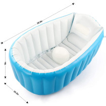 Baby Inflatable Bathtub, Portable Infant Toddler Bathing Tub Non-Slip Travel Bathtub Mini Air Swimming Pool Kids Thick Foldable Shower Basin