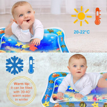 UK+ Inflatable Tummy Time Water Mat Baby – Infant and Toddler Play Sensory Toys for Early Development Activities | Age 3 to 12 Months