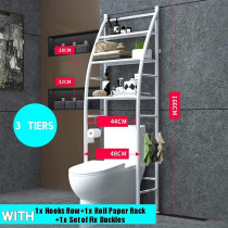 3 Layers Metal Shelf Over Toilet Space Saving Storage Rack For Bathroom Cabinet Shelving Kitchen Saver Organizer By Myamz Store