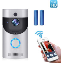 UK PLUS WiFi Smart Video Doorbell, UKPLUS Access Wireless Door Bell Smart home 720P HD Wifi Camera Security with Two-Way Talk & Video,PIR Motion Detection, Night Vision for iOS Android Google (Silver)