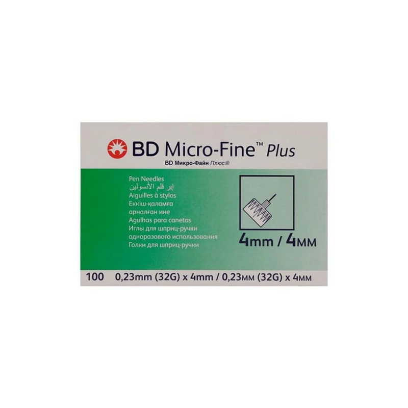 BD Bd Micro-Fine Plus Pen Needles 32G X 4Mm 100'S