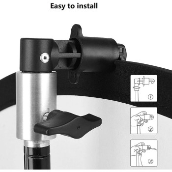 EWINNER 5-in-1 Oval Light Reflector Clamp Set with Portable with Bag and 2m Stand for Photography Photo Lighting (110 x 150cm)