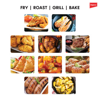 Impex AF 4301 1500W Hot Air fryer 3.5 Liter with Rapid Hot Circulation Technology, Black