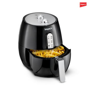 Impex AF 4301 1500W Hot Air fryer 3.5 Liter with Rapid Hot Circulation Technology, Black