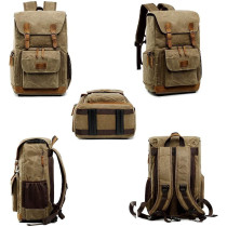 EWINNER Waterproof Canvas Camera Backpack Case Bag for Men and Women (14in)